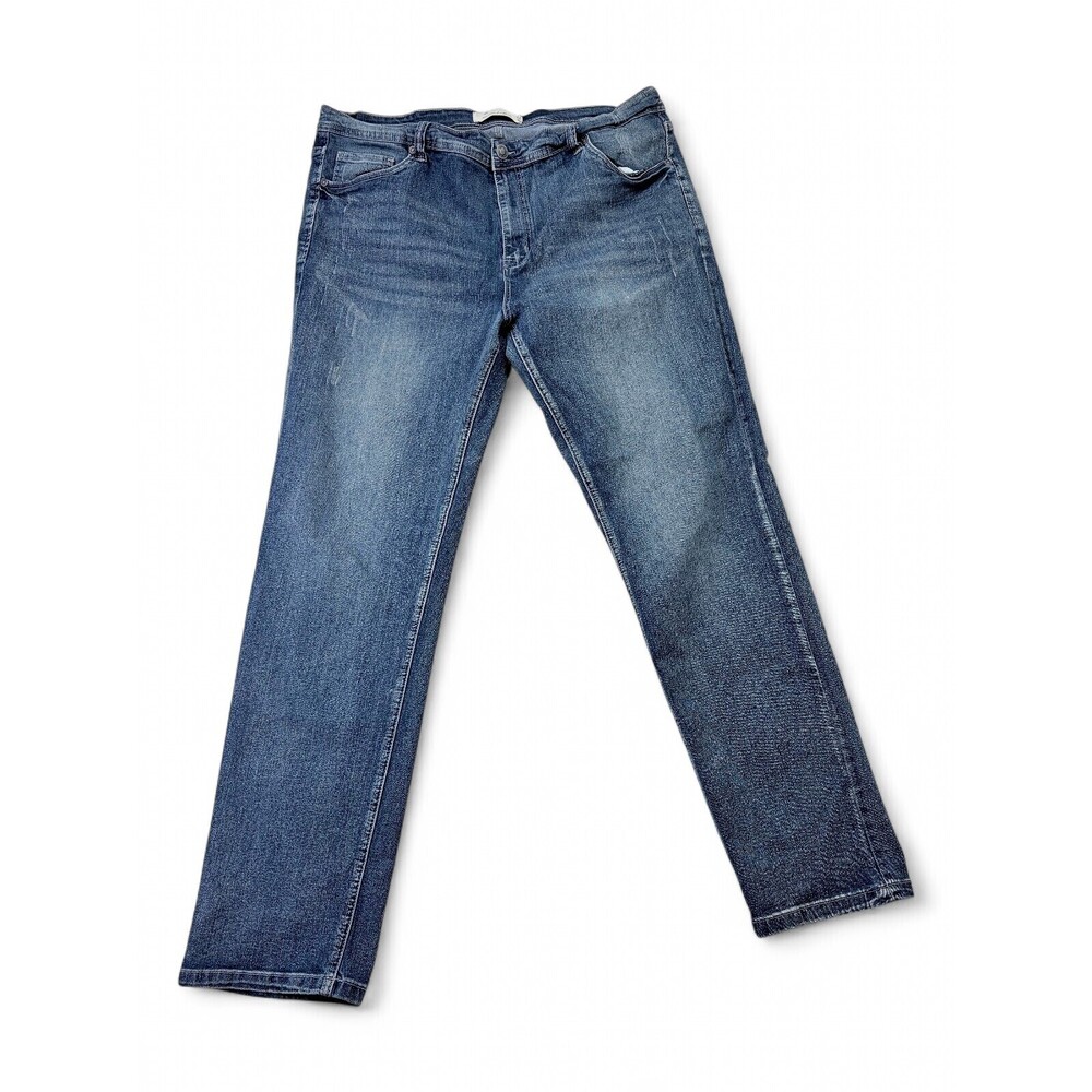 Stitches And Rivets Men's‎ Straight Jeans 40x33 Medium Wash